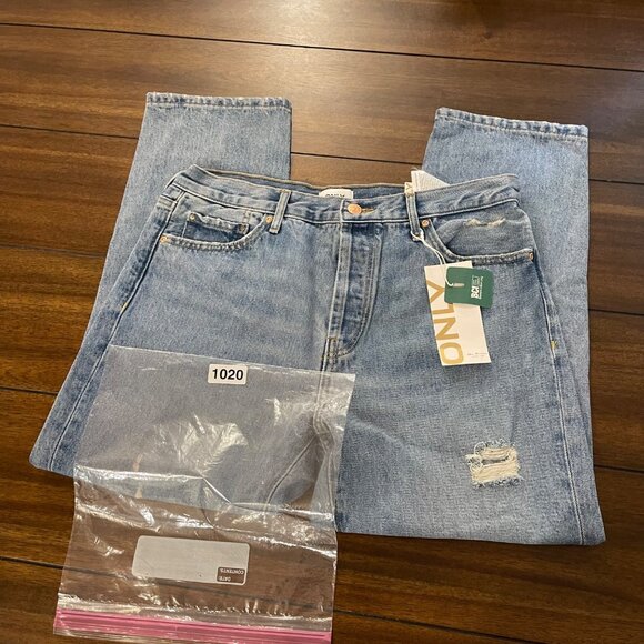 NWT Only Fine Hi Rise Straight Leg Crop Denim Size W30 L26 - Picture 15 of 16